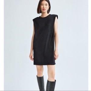 ARITZIA BABATON SHOULDER PAD DRESS BLACK